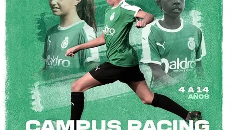 Cartel del Campus de Navidad para ni&ntilde;os del Racing