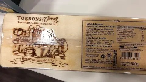 Turr&oacute;n blando de almendra por el que se ha activado una alerta alimentaria en varias comunidades