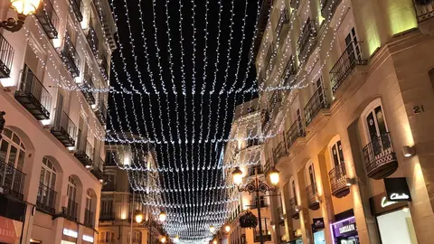 Luces de Navidad en la calle Alfonso I de Zaragoza