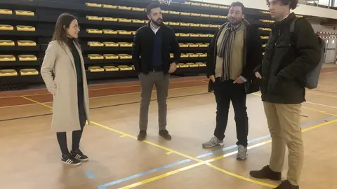 Visita a la obra del pabell&oacute;n Jos&eacute; Ram&oacute;n S&aacute;nchez