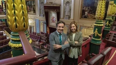 Diego Movell&aacute;n y Elena Castillo, diputados del PP c&aacute;ntabro en el Congreso