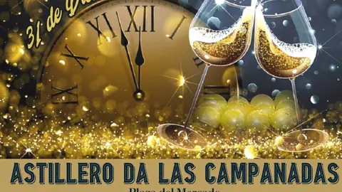 Cartel de las Campanadas adelantadas en Astillero