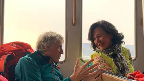 La presidente de Banco Santander, Ana Bot&iacute;n, junto a Jes&uacute;s Calleja