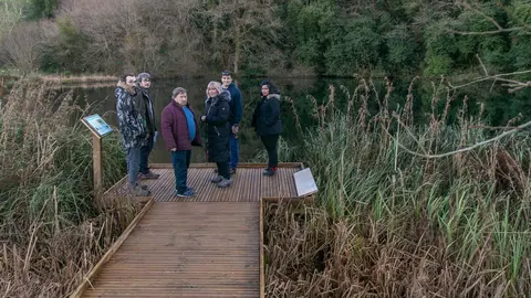 La alcaldesa de Polanco visita el pozo Tremeo