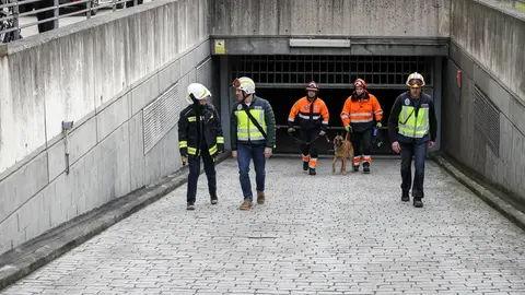 DAVID S. BUSTAMANTE 13/01/2020 SANTANDER/ CANTABRIA Hundimiento de un parking subterrraneo y un parque infantil en Santander