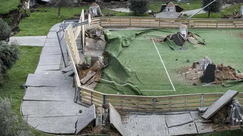 DAVID S. BUSTAMANTE 13/01/2020 SANTANDER/ CANTABRIA Hundimiento de un parking subterrraneo y un parque infantil en Santander