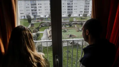 DAVID S. BUSTAMANTE 13/01/2020 SANTANDER/ CANTABRIA Hundimiento de un parking subterrraneo y un parque infantil en Santander