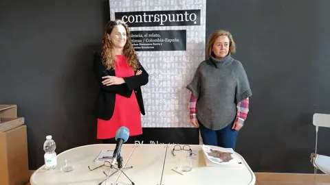 La directora general de Memoria Hist&oacute;rica, Zoraida Hijosa (izda) en la presentaci&oacute;n de Contrapunto