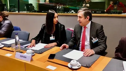 Odette &Aacute;lvarez y Ra&uacute;l Pelayo durante la reuni&oacute;n
