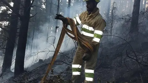 Efectivo del operativo de lucha contra los incendios