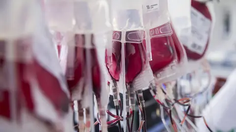 Im&aacute;genes de recurso de donaciones de sangre en el Centro de Transfusiones,Tejidos y C&eacute;lulas de Sevilla. A 15 de Enero de 2020.