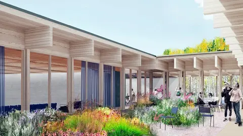 Infograf&iacute;a del patio del centro cultural