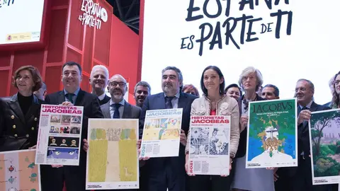 La consejera de Turismo, Marina Lomb&oacute;, con los ministros de Cultura, Jos&eacute; Manuel Rodr&iacute;guez, y de Industria, Reyes Maroto, en Fitur