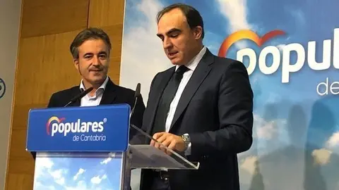 Diego Movell&aacute;n y Javier Puente, candidatos del PP de Cantabria al Congreso y al Senado, respectivamente
