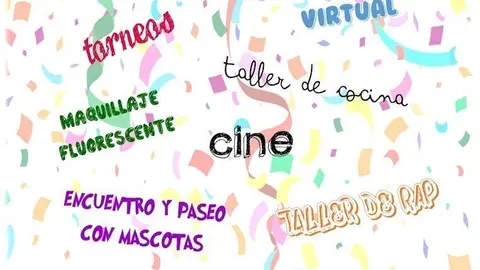 Cartel de las actividades de ocio juvenil para febrero