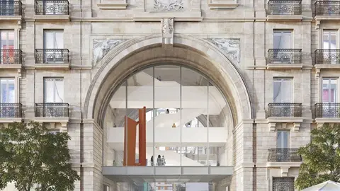 Infograf&iacute;a de la intervenci&oacute;n de David Chipperfield en el arco de la sede social del Banco Santander