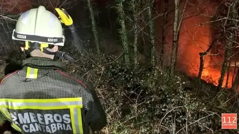 Incendio forestal en Cantabria. Imagen de archivo