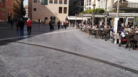 Plaza Bellugam, buen tiempo, primavera, invierno