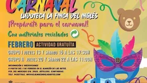 Cartel de la ludoteca de carnaval de Astillero