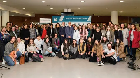 El vicepresidente, Pablo Zuloaga, y el rector de la UC, &Aacute;ngel Pazos, en acto D&iacute;a de la Mujer en la Ciencia