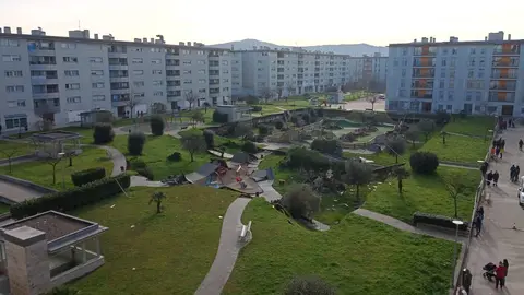 Hundimiento del parking en Nueva Monta&ntilde;a