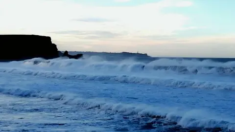 Costa de Langre, oleaje