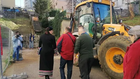 La alcadesa de Santander, Gema Igual, visita las obras del antiguo t&uacute;nel de Tetu&aacute;n
