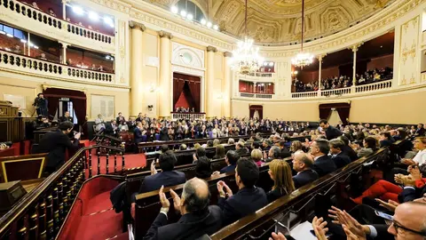 Vista del hemiciclo antiguo de la C&aacute;mara Alta.