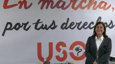 La secretaria general de USO Cantabria, Mercedes Mart&iacute;nez Zubimendi