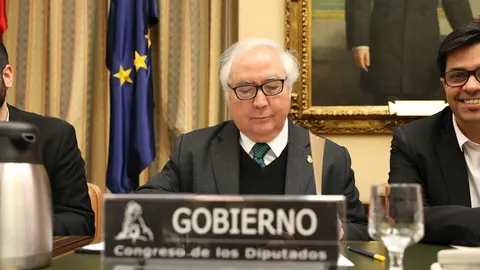 El ministro de Universidades, Manuel Castells durante su comparecencia en el Congreso la semana pasada