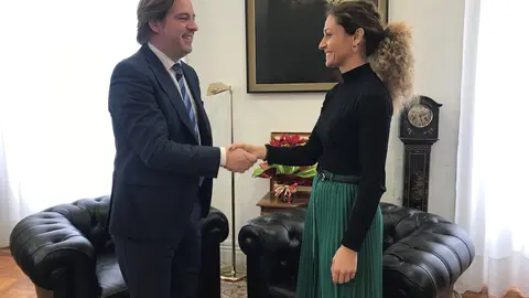 La delegada del Gobierno en Cantabria, Ainoa Qui&ntilde;ones, se reune con el presidente de la Federaci&oacute;n de Municipios de Cantabria, Pablo Diestro