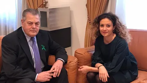 El presidente del Parlamento de Cantabria, Joaqu&iacute;n G&oacute;mez, y la delegada del Gobierno, Ainoa Qui&ntilde;ones