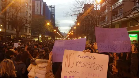 Menifestaci&oacute;n feminista del 8-M de Bilbado de hace un a&ntilde;o