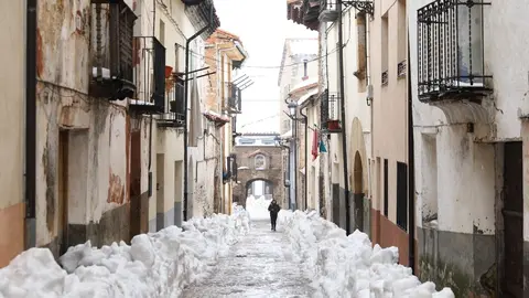 Imagen de la localidad turolense de Mosqueruela tras el temporal de nieve.
