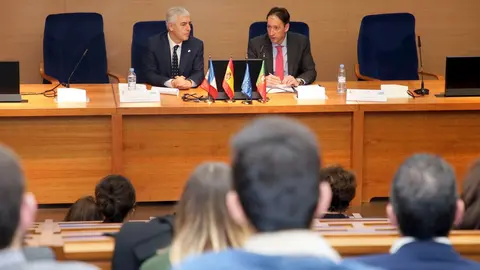 El consejero de Obras P&uacute;blicas, Ordenaci&oacute;n del Territorio y Urbanismo del Gobierno de Cantabria, Jos&eacute; Luis Gochicoa, en una jornada en la UC sobre el proyecto 'Energy Push'
