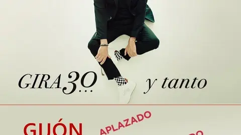 Cartel anunciador del aplazamiento de conciertos de Sergio Dalma