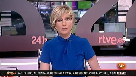Captura de pantalla de los informativos del 24 horas informando sobre la pandemia del Covid-19