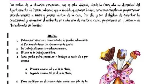 Concurso de manualidades Reoc&iacute;n