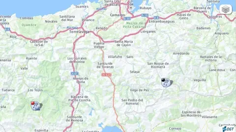 Incidencias por la nieve en Cantabria