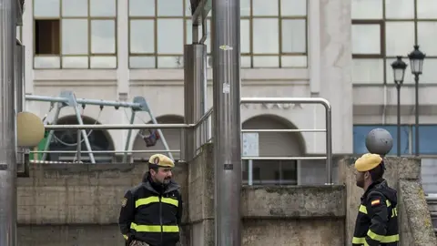 DAVID S. BUSTAMANTE 17/03/2020 SANTANDER/ CANTABRIA La Unidad Militar de Emergencias UME realiza apoyo de seguridad en Santander tras decretarse el Estado de Alerta en Espa&ntilde;a por el Coronavirus COVID-19 