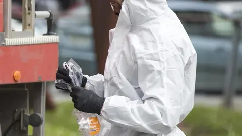 DAVID S. BUSTAMANTE 17/03/2020 SANTANDER/ CANTABRIA La Unidad Militar de Emergencias UME realiza apoyo de seguridad en Santander tras decretarse el Estado de Alerta en Espa&ntilde;a por el Coronavirus COVID-19 