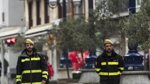 DAVID S. BUSTAMANTE 17/03/2020 SANTANDER/ CANTABRIA La Unidad Militar de Emergencias UME realiza apoyo de seguridad en Santander tras decretarse el Estado de Alerta en Espa&ntilde;a por el Coronavirus COVID-19 