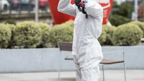 DAVID S. BUSTAMANTE 17/03/2020 SANTANDER/ CANTABRIA La Unidad Militar de Emergencias UME realiza apoyo de seguridad en Santander tras decretarse el Estado de Alerta en Espa&ntilde;a por el Coronavirus COVID-19 