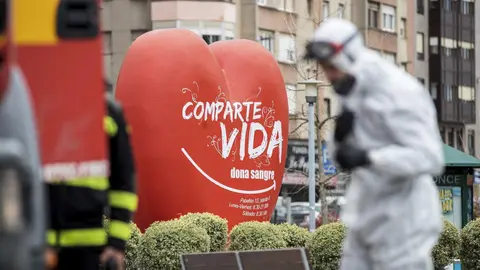DAVID S. BUSTAMANTE 17/03/2020 SANTANDER/ CANTABRIA La Unidad Militar de Emergencias UME realiza apoyo de seguridad en Santander tras decretarse el Estado de Alerta en Espa&ntilde;a por el Coronavirus COVID-19 