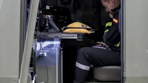 DAVID S. BUSTAMANTE 17/03/2020 SANTANDER/ CANTABRIA La Unidad Militar de Emergencias UME realiza apoyo de seguridad en Santander tras decretarse el Estado de Alerta en Espa&ntilde;a por el Coronavirus COVID-19 