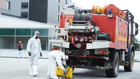 Militares de la UME protegidos se despliegan por Santander.