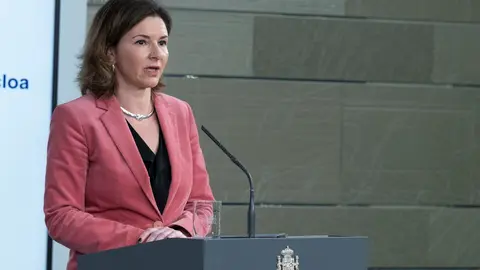 La secretaria general de Transportes y Movilidad, Mar&iacute;a Jos&eacute; Rallo, durante una rueda de prensa tras una reuni&oacute;n del Gabinete del Seguimiento del Estado de Alarma por el coronavirus
