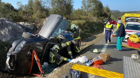 Accidente de tr&aacute;fico en Cantabria