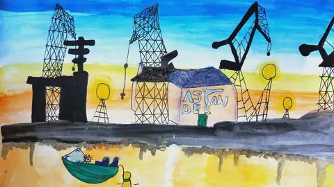 Uno de los dibujos recibidos en el concurso del Ayuntamiento de Astillero