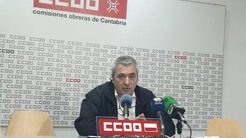 El secretario general de CCOO Cantabria, Carlos S&aacute;nchez